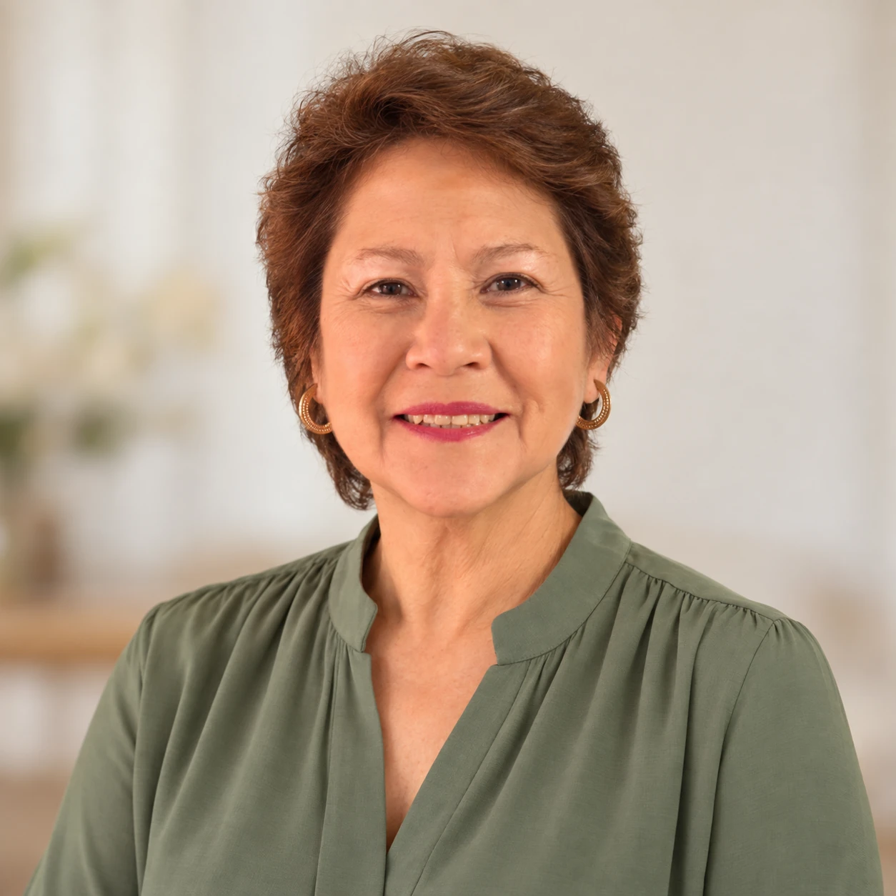 Pamela Ley, dueña de Hotel Vidal, con blusa clásica